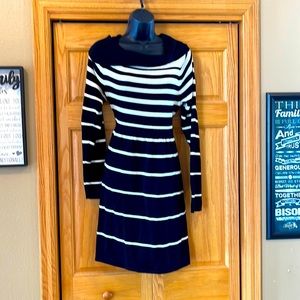 White House, Black market sweater dress black and white